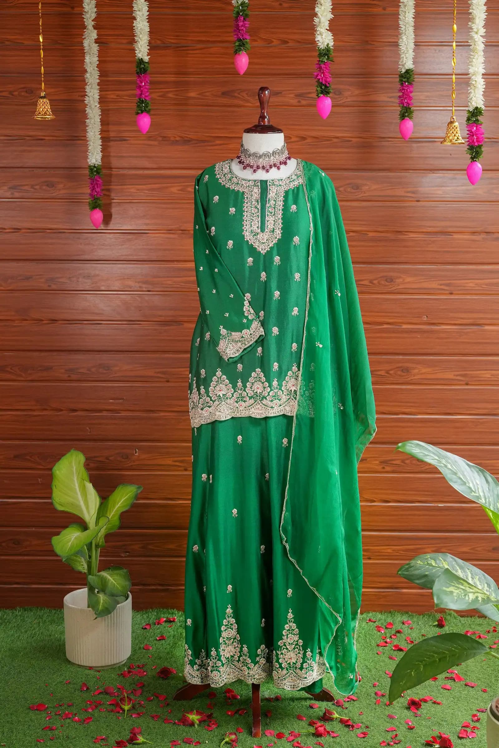 Emerald Sharara Suit Set