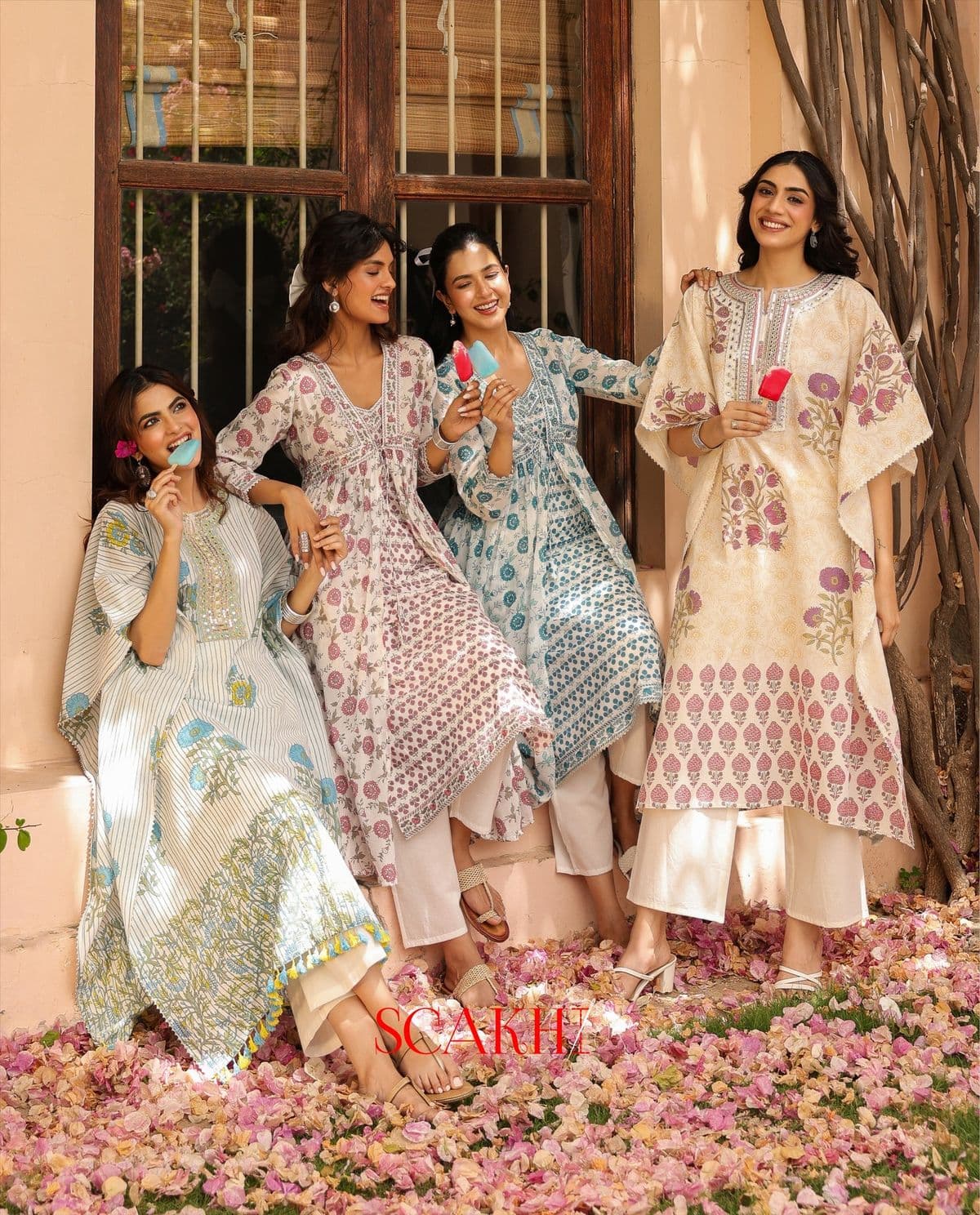 Models wearing the SIRI collection