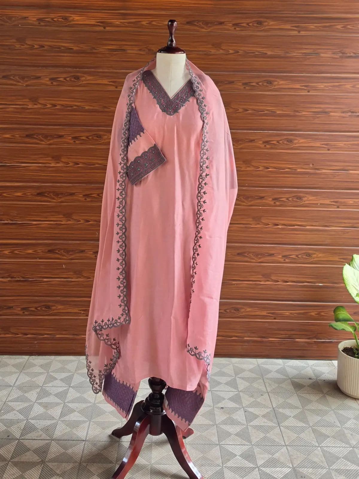 Baby Pink With Grey Suit — image 1